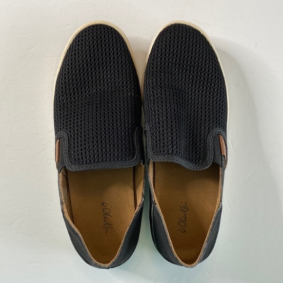 OluKai Shoes - Olukai Pehuea slip on black shoes Sz 7